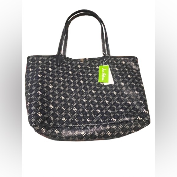 Sam Edelman Handbags - Sam Edelman Harper Medium Monogram Shopper Tote Bag Navy NWT